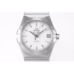  Omega-Constellation Co-Axial 38mm SS/SS White VSF Asia 8500