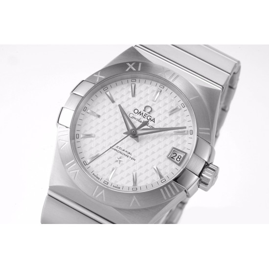  Omega-Constellation Co-Axial 38mm SS/SS White VSF Asia 8500