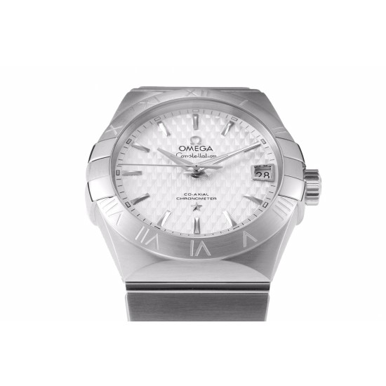  Omega-Constellation Co-Axial 38mm SS/SS White VSF Asia 8500