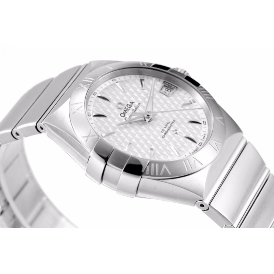  Omega-Constellation Co-Axial 38mm SS/SS White VSF Asia 8500