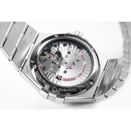  Omega-Constellation Co-Axial 38mm SS/SS White VSF Asia 8500