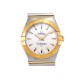  Omega-Constellation Ladies 28mm YG/SS Wht MOP Stk 8848F Swiss Qtz