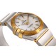  Omega-Constellation Ladies 28mm YG/SS Wht MOP Stk 8848F Swiss Qtz