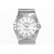  Omega-Constellation Ladies 28mm SS/SS Wht MOP Stk 8848F Swiss Qtz