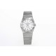  Omega-Constellation Ladies 28mm SS/SS Wht MOP Stk 8848F Swiss Qtz
