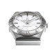  Omega-Constellation Ladies 28mm SS/SS Wht MOP Stk 8848F Swiss Qtz