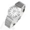  Omega-Constellation Ladies 28mm SS/SS Wht MOP Stk 8848F Swiss Qtz
