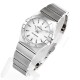  Omega-Constellation Ladies 28mm SS/SS Wht MOP Stk 8848F Swiss Qtz