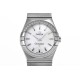  Omega-Constellation Ladies 28mm Diamonds SS/SS Wht MOP Stk 8848F Swiss Qtz