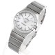  Omega-Constellation Ladies 28mm Diamonds SS/SS Wht MOP Stk 8848F Swiss Qtz