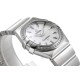  Omega-Constellation Ladies 28mm Diamonds SS/SS Wht MOP Stk 8848F Swiss Qtz