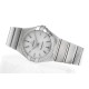  Omega-Constellation Ladies 28mm Diamonds SS/SS Wht MOP Stk 8848F Swiss Qtz