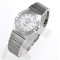  Omega-Constellation Ladies 28mm SS/SS White Patterned MOP Diamonds IWC-Marker 8848F Swiss Qtz