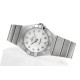  Omega-Constellation Ladies 28mm SS/SS White MOP Diamonds IWC-Marker 8848F Swiss Qtz