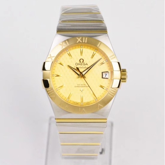  Omega-Constellation Co-Axial 38mm YG/SS Gold Dial VSF Asia 8500
