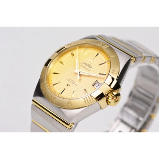  Omega-Constellation Co-Axial 38mm YG/SS Gold Dial VSF Asia 8500