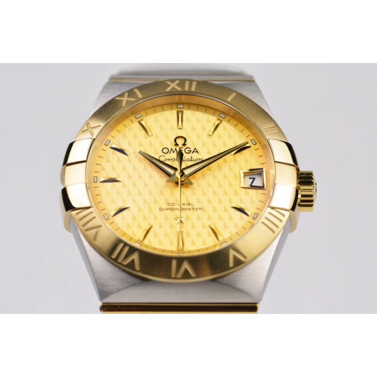  Omega-Constellation Co-Axial 38mm YG/SS Gold Dial VSF Asia 8500