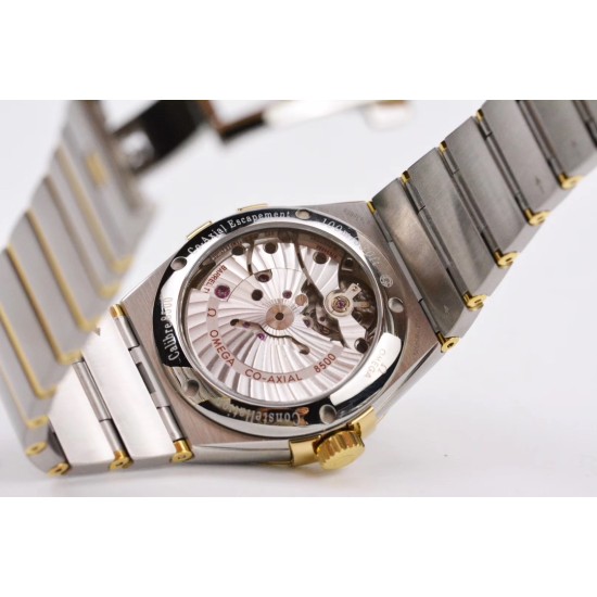  Omega-Constellation Co-Axial 38mm YG/SS White VSF Asia 8500