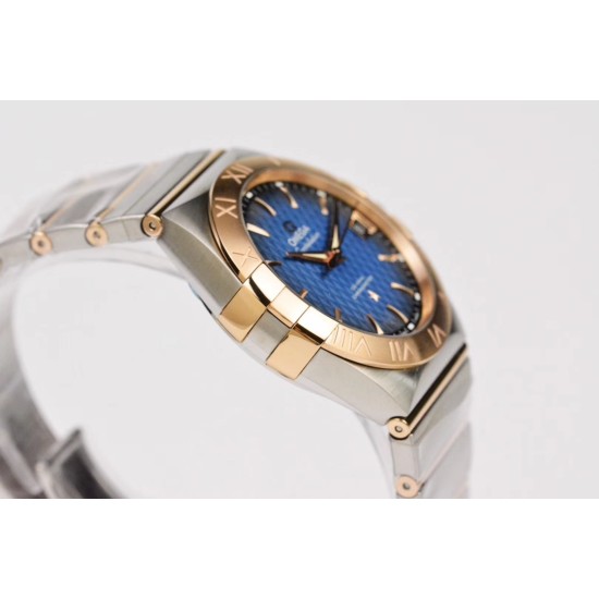  Omega-Constellation Co-Axial 38mm RG/SS Blue VSF Asia 8500