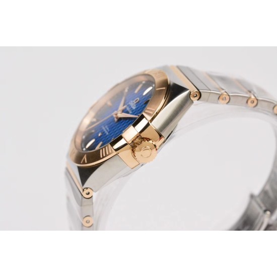  Omega-Constellation Co-Axial 38mm RG/SS Blue VSF Asia 8500