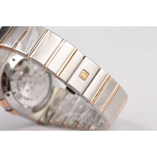  Omega-Constellation Co-Axial 38mm RG/SS Blue VSF Asia 8500