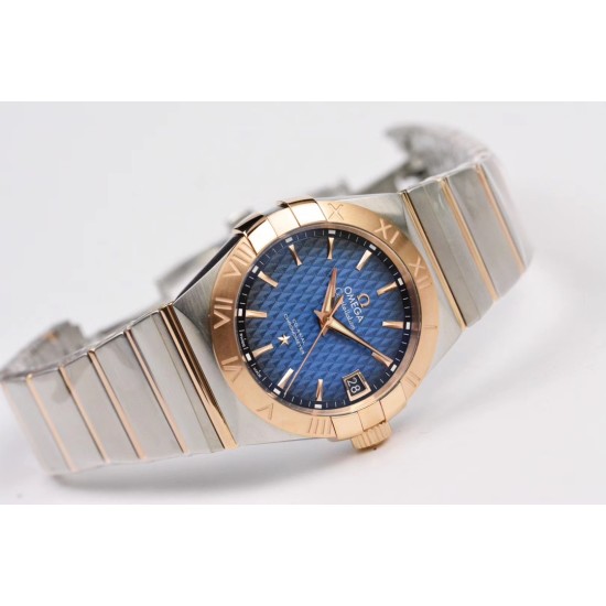  Omega-Constellation Co-Axial 38mm RG/SS Blue VSF Asia 8500