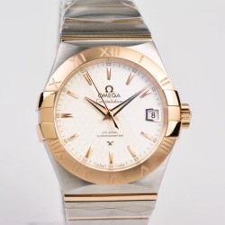  Omega-Constellation Co-Axial 38mm RG/SS White VSF Asia 8500
