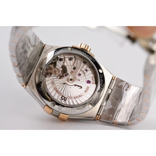  Omega-Constellation Co-Axial 38mm RG/SS White VSF Asia 8500
