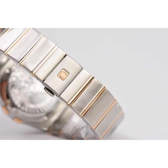  Omega-Constellation Co-Axial 38mm RG/SS White VSF Asia 8500