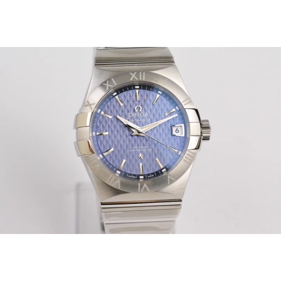  Omega-Constellation Co-Axial 38mm SS/SS Blue Dial VSF Asia 8500