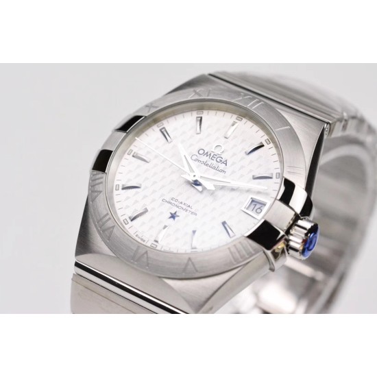  Omega-Constellation Co-Axial 38mm SS/SS White Dial VSF Asia 8500