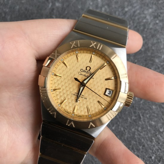  Omega-Constellation Co-Axial 38mm YG/SS Gold Dial VSF Asia 8500