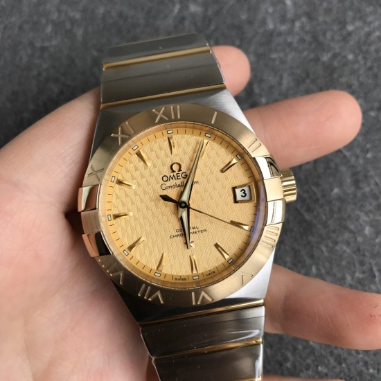  Omega-Constellation Co-Axial 38mm YG/SS Gold Dial VSF Asia 8500
