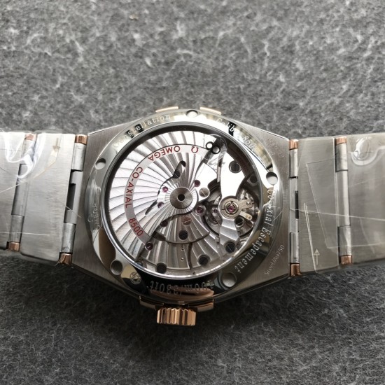  Omega-Constellation Co-Axial 38mm RG/SS Blue VSF Asia 8500