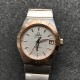  Omega-Constellation Co-Axial 38mm RG/SS White VSF Asia 8500