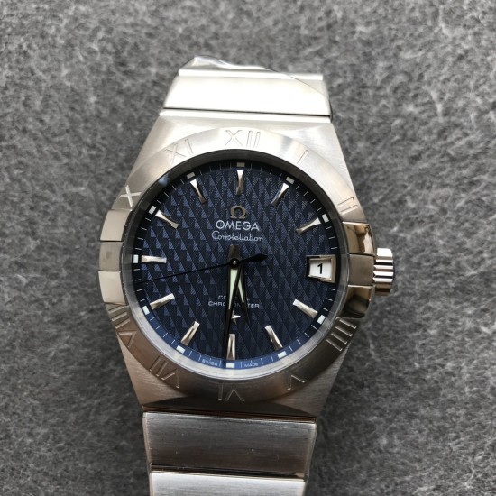  Omega-Constellation Co-Axial 38mm SS/SS Blue Dial VSF Asia 8500