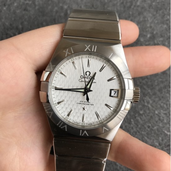  Omega-Constellation Co-Axial 38mm SS/SS White Dial VSF Asia 8500