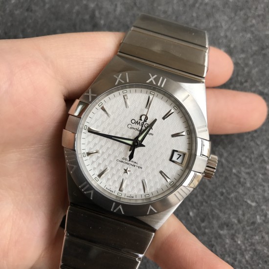  Omega-Constellation Co-Axial 38mm SS/SS White Dial VSF Asia 8500