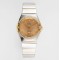  Omega-Constellation Ladies 28mm Diamonds YG/SS Gold Dial Dia AF Swiss Qtz