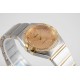  Omega-Constellation Ladies 28mm Diamonds YG/SS Gold Dial Dia AF Swiss Qtz