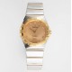  Omega-Constellation Ladies 28mm YG/SS Gold Dial Dia AF Swiss Qtz