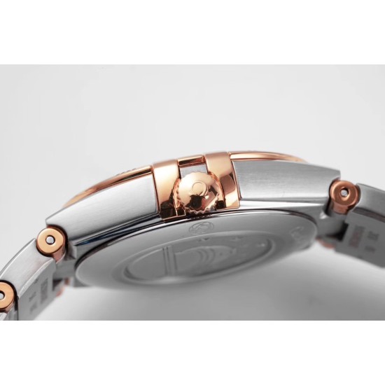  Omega-Constellation Ladies 28mm RG/SS RG Dial Dia AF Swiss Qtz