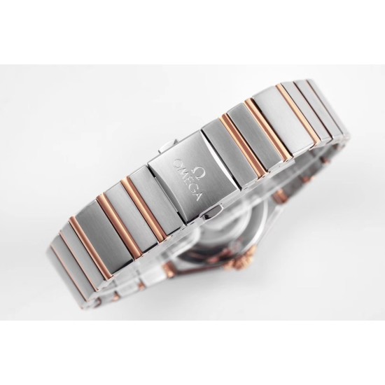  Omega-Constellation Ladies 28mm RG/SS RG Dial Dia AF Swiss Qtz
