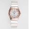  Omega-Constellation Ladies 28mm RG/SS White Dial Dia AF Swiss Qtz