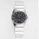  Omega-Constellation Ladies 28mm SS/SS Black Dial Dial AF Swiss Qtz