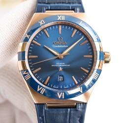  Omega-Constellation 2020 41mm RG/LE Blue Dial BLSF A8900