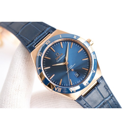  Omega-Constellation 2020 41mm RG/LE Blue Dial BLSF A8900