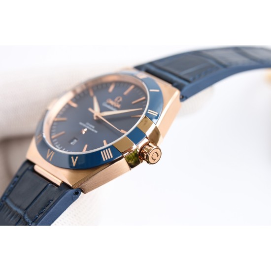  Omega-Constellation 2020 41mm RG/LE Blue Dial BLSF A8900
