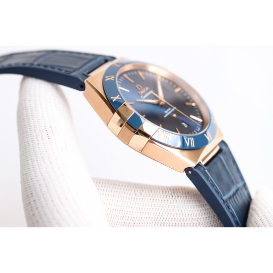  Omega-Constellation 2020 41mm RG/LE Blue Dial BLSF A8900