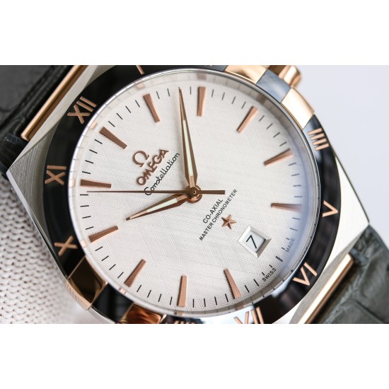  Omega-Constellation 2020 41mm RG/LE White Dial BLSF A8900